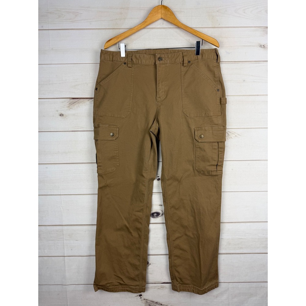 Duluth Trading Co Pants Women 12x31 Brown Curvesetter Waistband Cargo Work